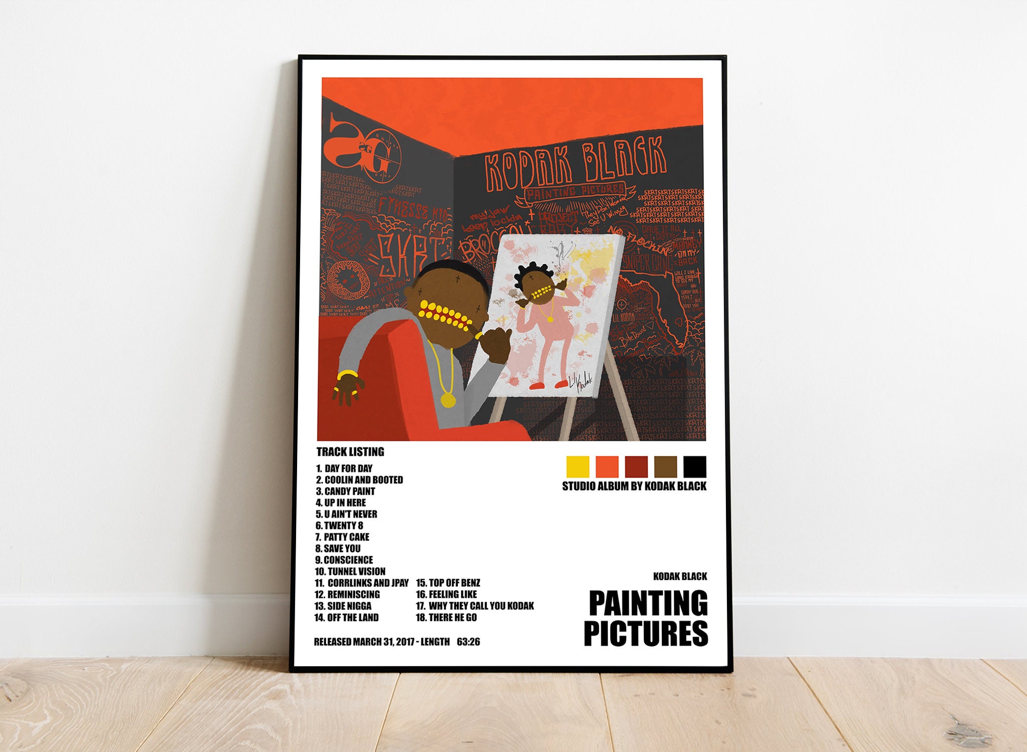 Kodak Black Painting Pictures Poster Album Cover Poster Etsy