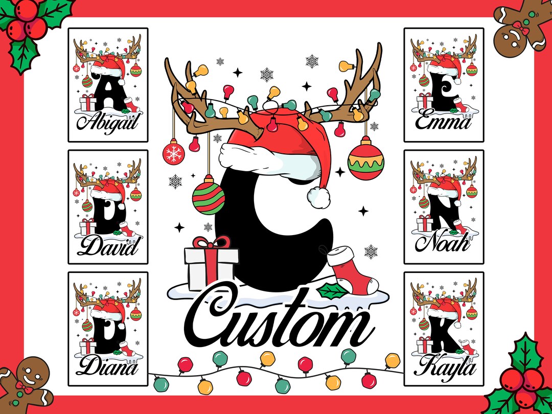 Personalized Christmas Name Png, Custom Name, Personalized Christmas