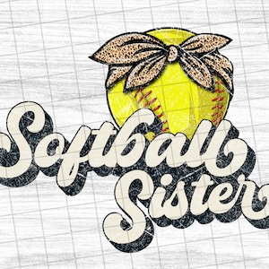 Softball Sister , Sports Mom Sublimation , Sports Sister, Game Day, Sublimation Design Downloads - PNG File #2