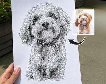 Ritratto personalizzato di animale domestico con nome, disegno tipografico personalizzato per cani e gatti, regalo commemorativo per animali domestici, stampa artistica personalizzata per animali domestici