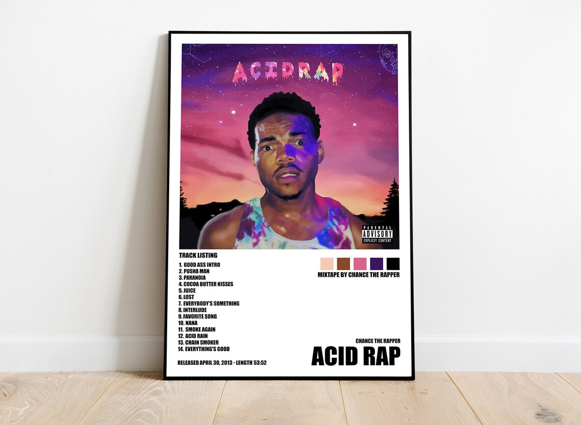 Chance the Rapper Acid Rap Poster Album Cover Poster Etsy