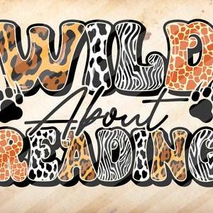 Louco pela leitura, primeiro dia de aula, volta às aulas, leopardo, downloads de design de sublimação - arquivo PNG #3