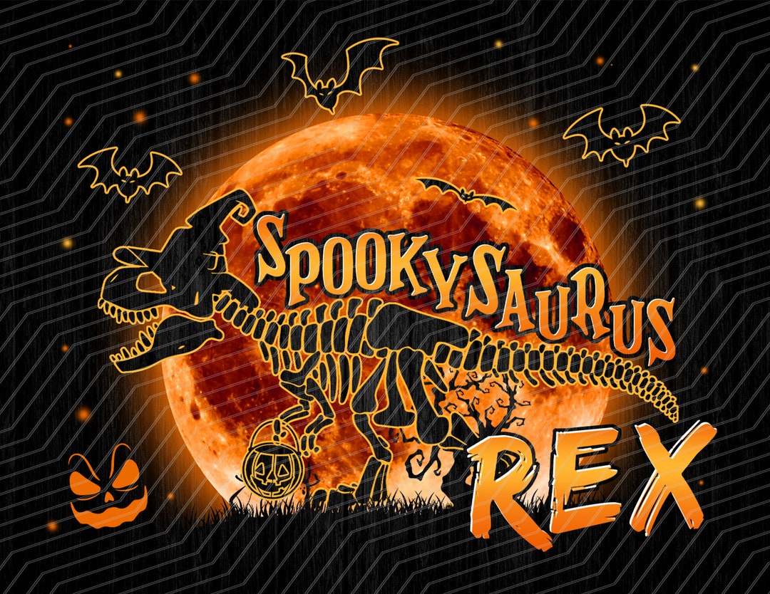Spooky Saurus Rex Dinosaurier Halloween Dinosaurier Skelett - Etsy.de