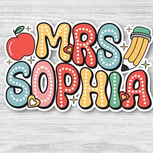 Personalized Teacher Design Png, Custom Teacher Name, Back To School, First Day Of School, Instant Digital Download - PNG File