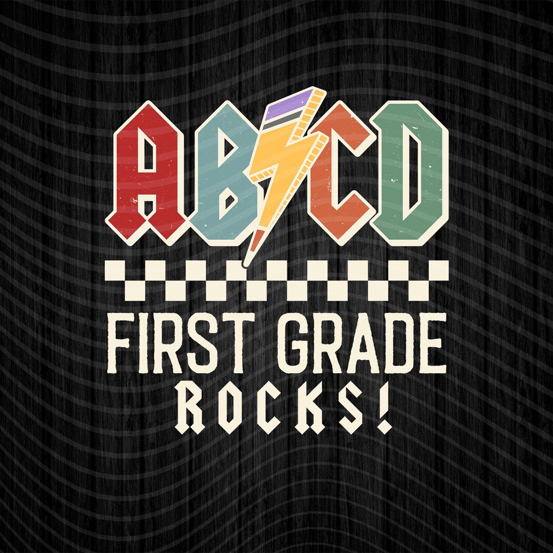 ABCD Learning Rocks Png, Retro Teacher Png, Pencil Lightning Bolt, Back ...