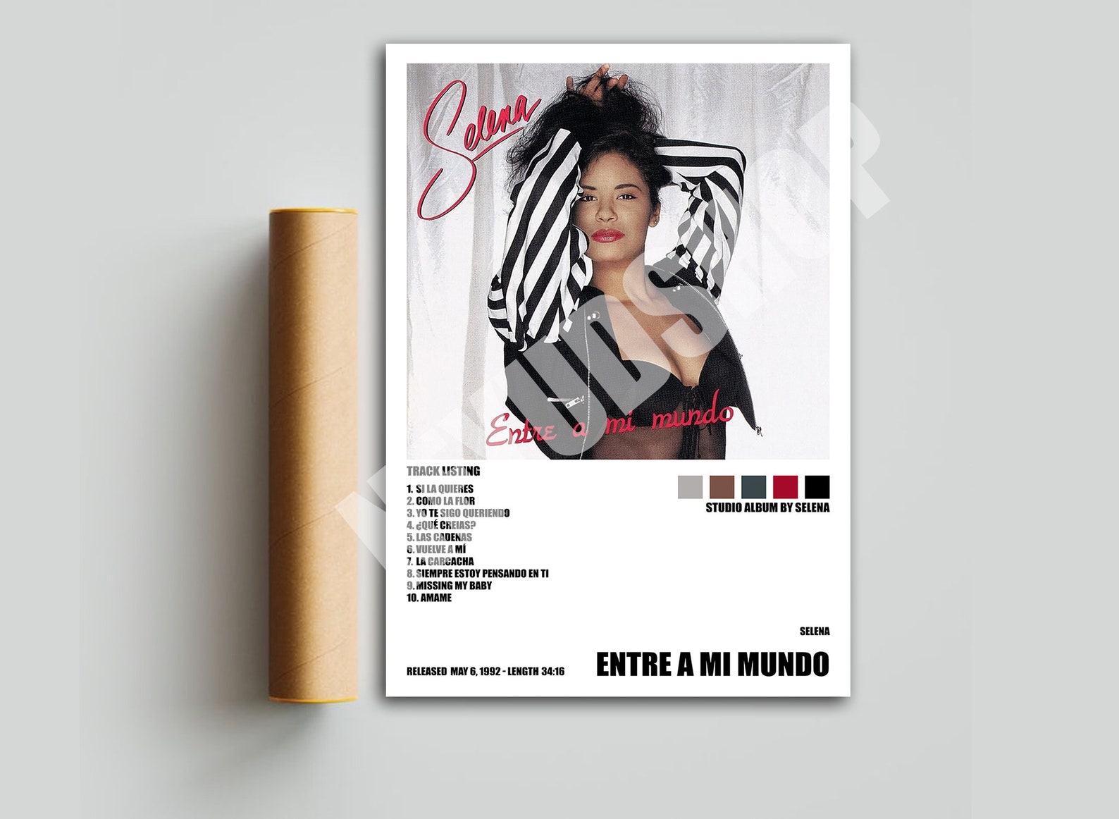 Selena Entre a Mi Mundo Poster Album Cover Poster Room | Etsy