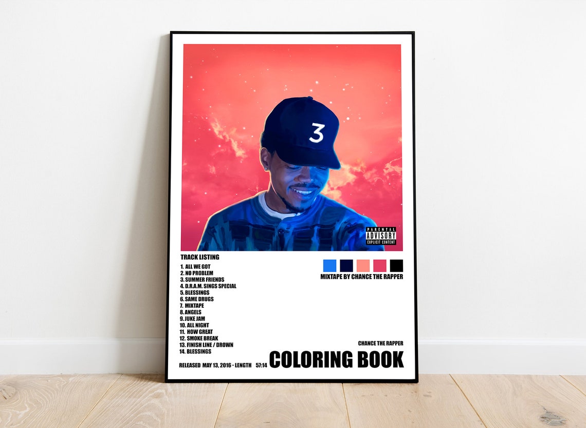 Chance the Rapper Coloring Book Poster Album Cover Poster | Etsy