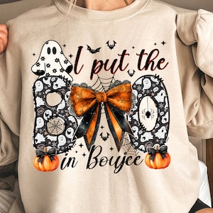 I Put The Boo In Boujee Png, Spooky Season Png, Coquette Halloween Png, Instant Digital Download - PNG File