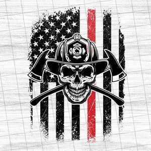 Firefighter USA Flag , Fire Department, Sublimation Design Downloads - PNG File