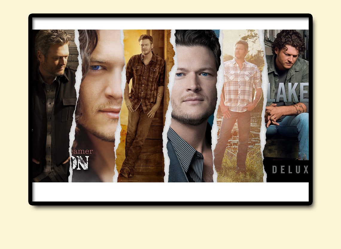 Blake Shelton Album History Poster Album Cover Poster Room | Etsy