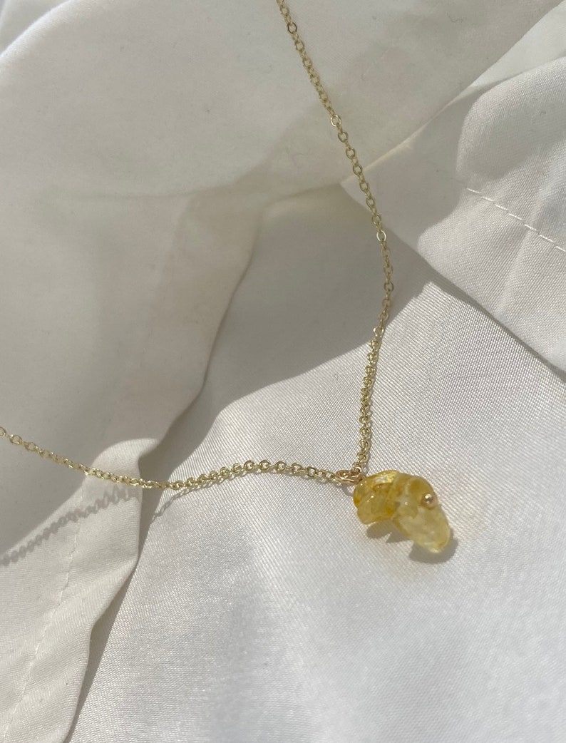 Yellow Apatite Necklace - Etsy
