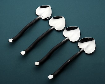 Twig Heart Coffee/Dessert Table Spoon 4 Pc. Set