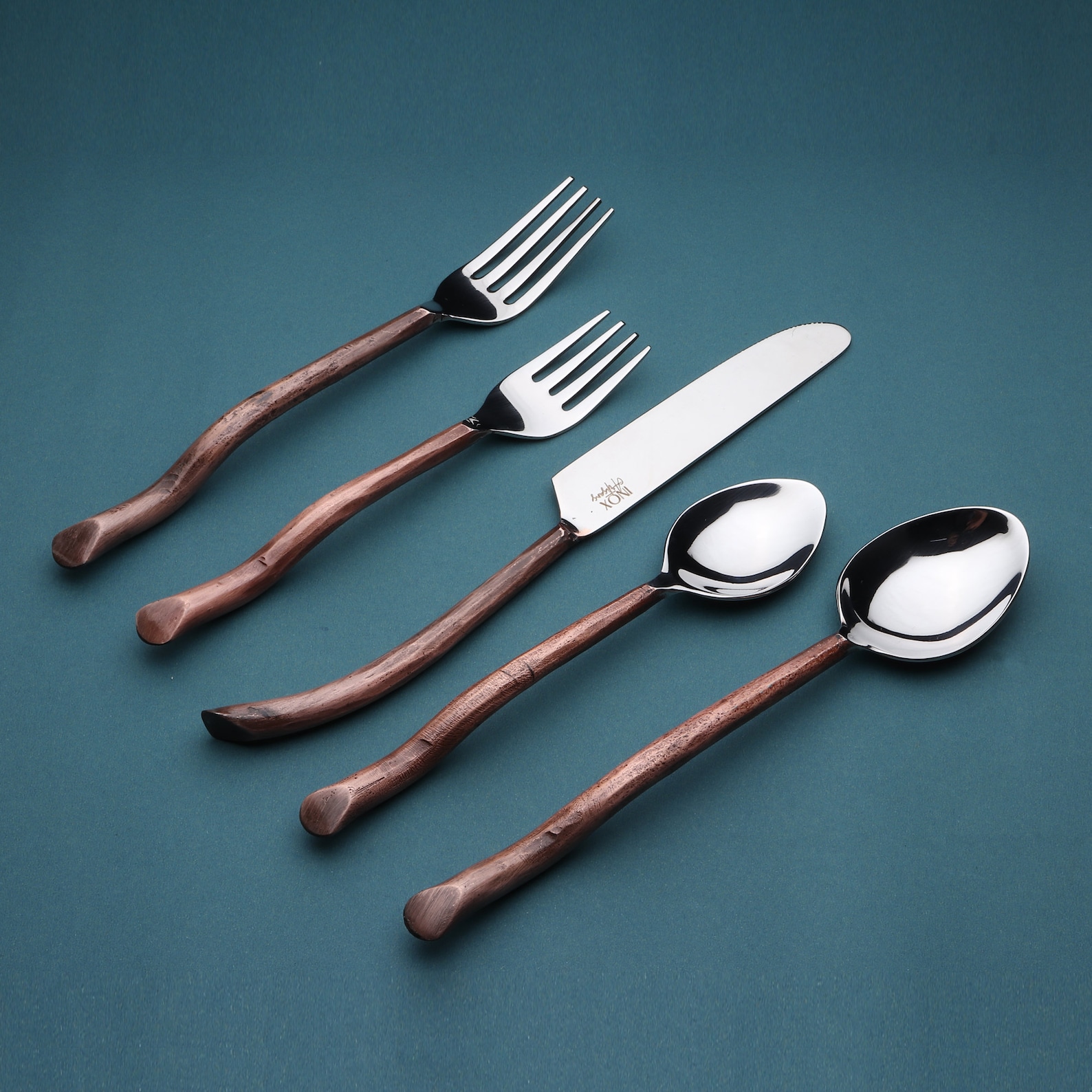 Twig Flatware Antique Copper 5 Pc. Place Setting Etsy