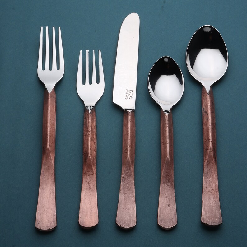 Lori Flatware Copper, 5-Pc. Place Setting image 4