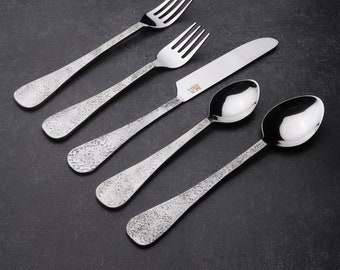 Cosage Raw Steel Flatware, 5-Pc. Place Setting