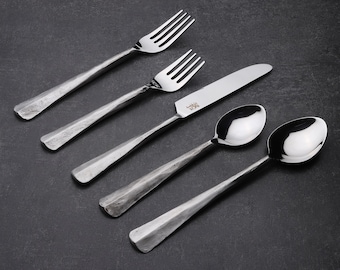 Ridge Nascent Steel Flatware, 5-Pc. Place Setting