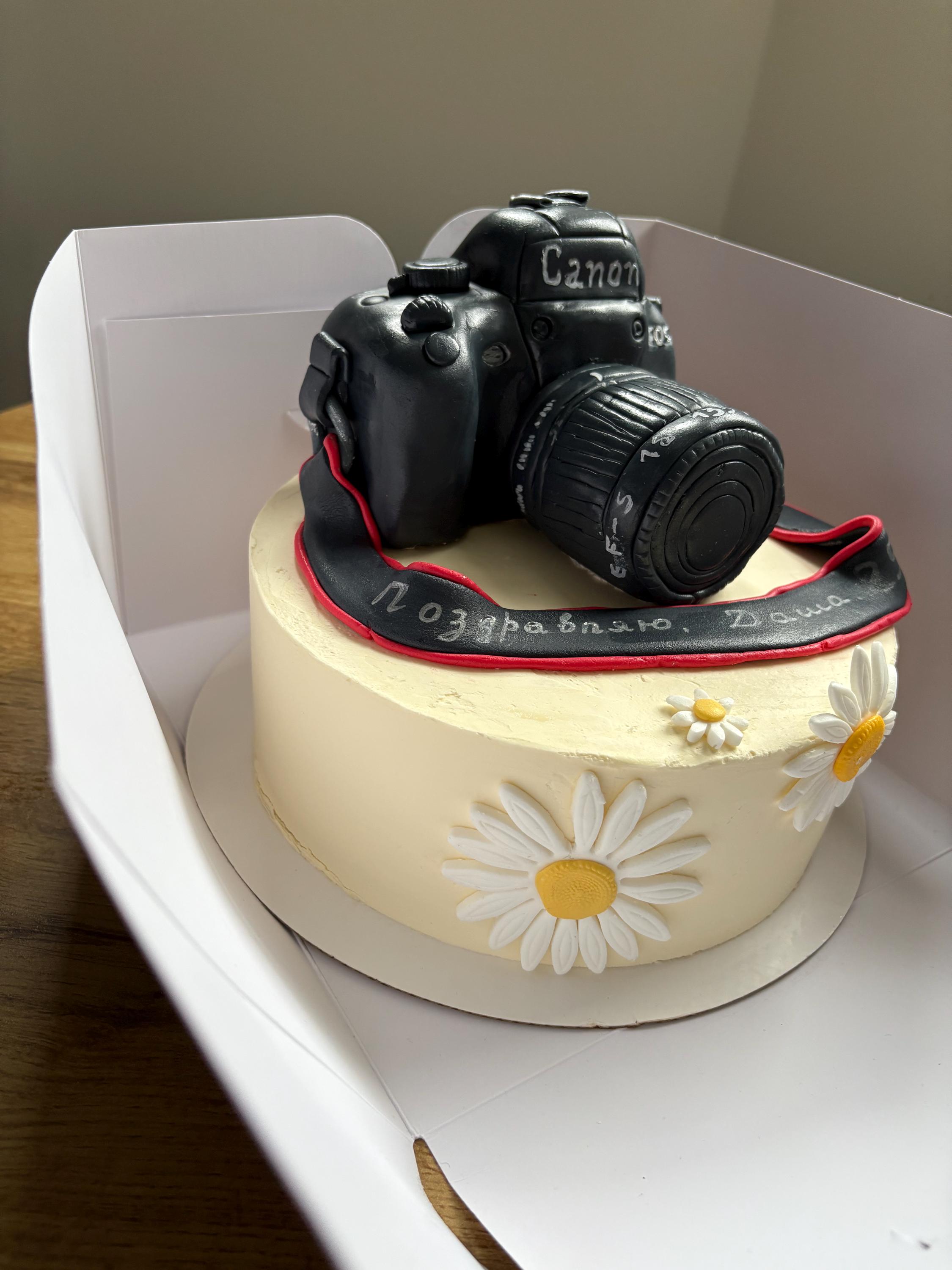 Personalized Camera Edible Icing /sugar Pate Cake Topper Photographic ...