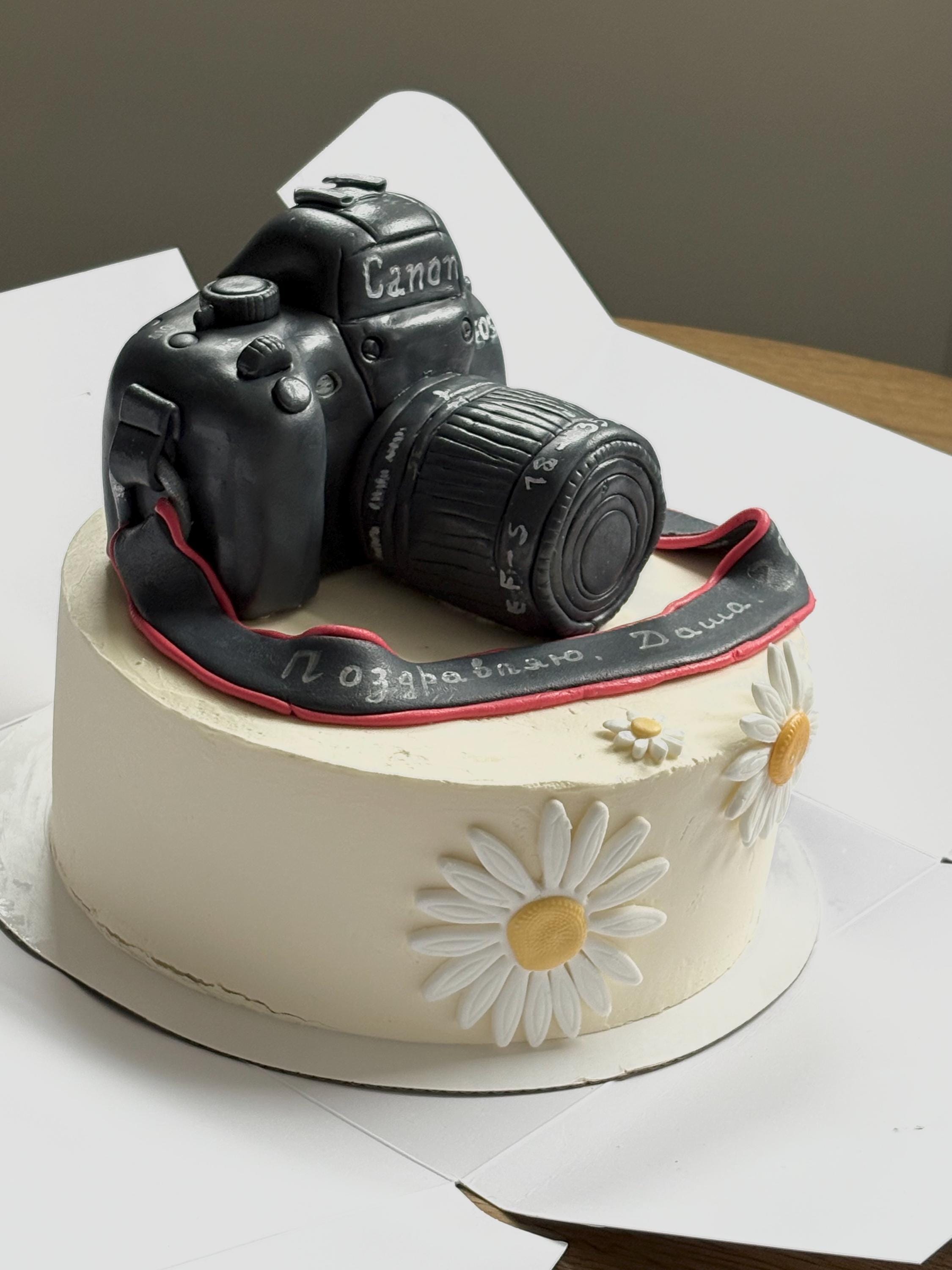 Personalized Camera Edible Icing /sugar Pate Cake Topper Photographic ...