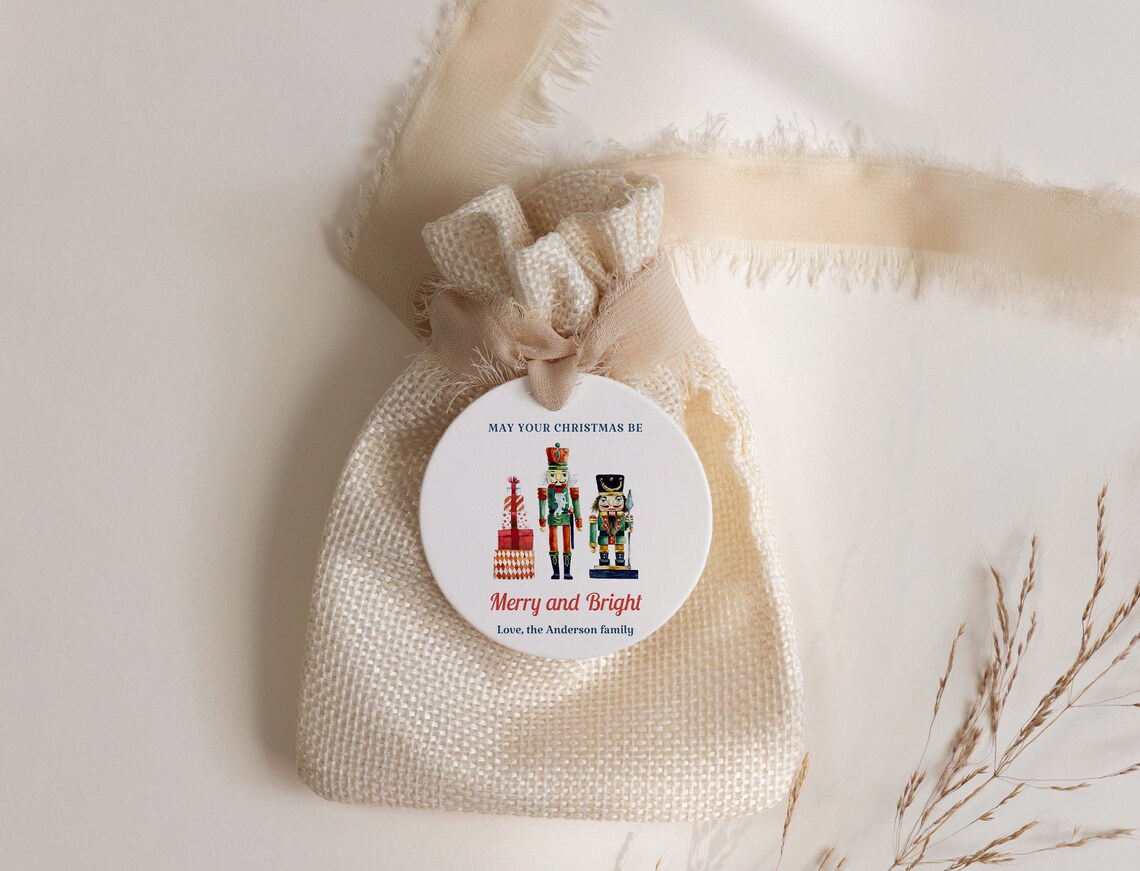 Printable Christmas Gift Tag Nutcracker Christmas Tags - Etsy
