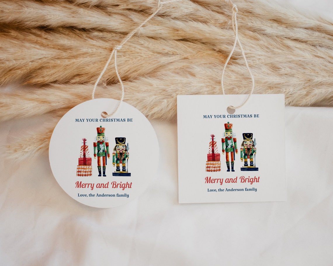 Printable Christmas Gift Tag Nutcracker Christmas Tags - Etsy