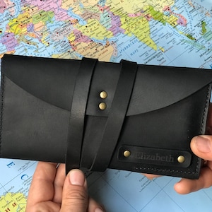 Personalisierte Pinseltasche aus Leder, Personalisierte Künstlerrolle, Personalisierte Lederrolle, Federmäppchen