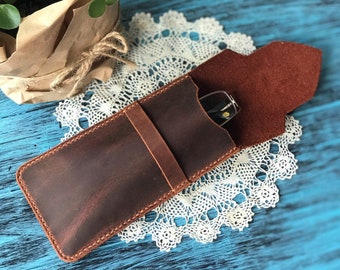 Personalized glasses case, Leather sunglasses case, Handmade Anniversary gift