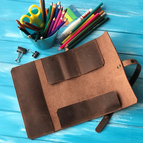 Leather Pencil Pouch Etsy