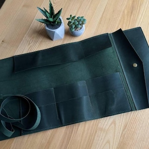 Große Pinselrolle, Leder-Pinselhalter, Pinselrolle