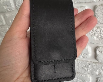 Estuche de manicura de cuero hecho a mano: organizador de viaje