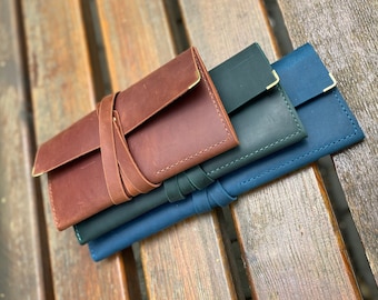 Leather pencil case, pencil holder