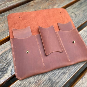 Leather watch case, Custom watch travel case, Personalized watch pouch