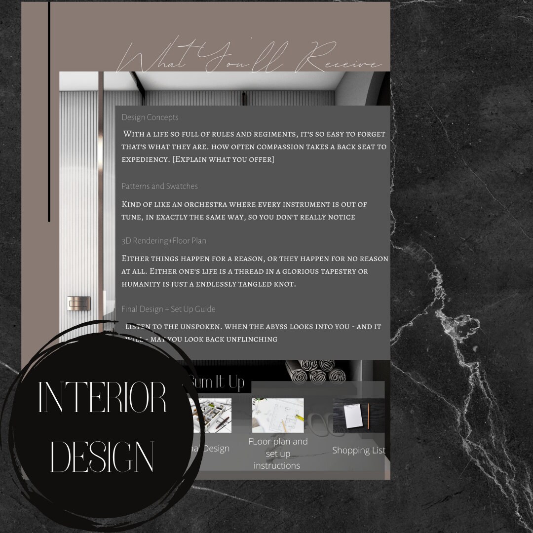 Interior Design Proposal Media Kit Real Estate Template Etsy