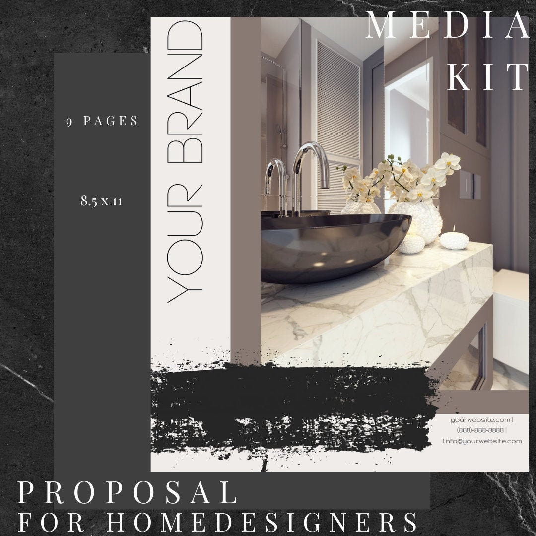 Interior Design Proposal Media Kit Real Estate Template Etsy
