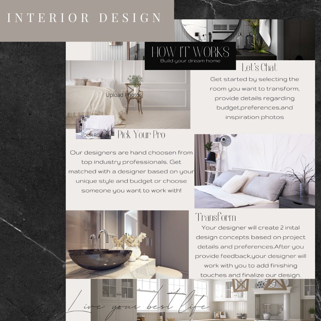 Interior Design Proposal Media Kit Real Estate Template Etsy