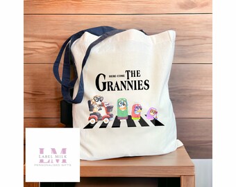 Bluey Grannies Gift, Bluey Tote Bag, Here Come The Grannies, Bluey Bundle, Bluey Unicorse, Unicorse Tote Bag, Bluey Grannies, Tote Bag