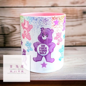 Pink Swear Bear mug Swearing Bears Pink Mug Coffee Tea Cup Mothers Day Gifts Rude Humour Gifts Sarcastic Mug Swearing Mug image 4