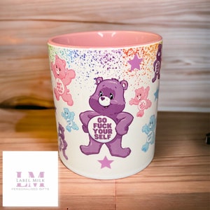 Pink Swear Bear mug Swearing Bears Pink Mug Coffee Tea Cup Mothers Day Gifts Rude Humour Gifts Sarcastic Mug Swearing Mug image 6