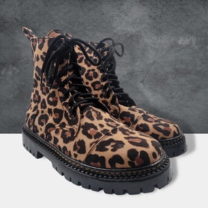 Leopard Skin Boots Etsy Canada