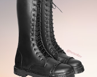 Rogue Z Boots, Vegan Nopal Leather, handmade boots, gothic style, witchy shoes, punk boots