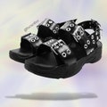 Danger sandals, witchy sandals, grunge shoes, alternative footwear, urban design, chunky sandals product logo