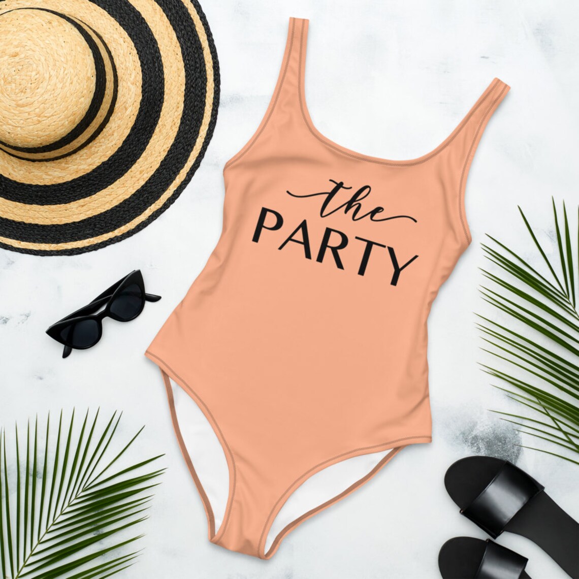 wife of the party one piece swimsuit