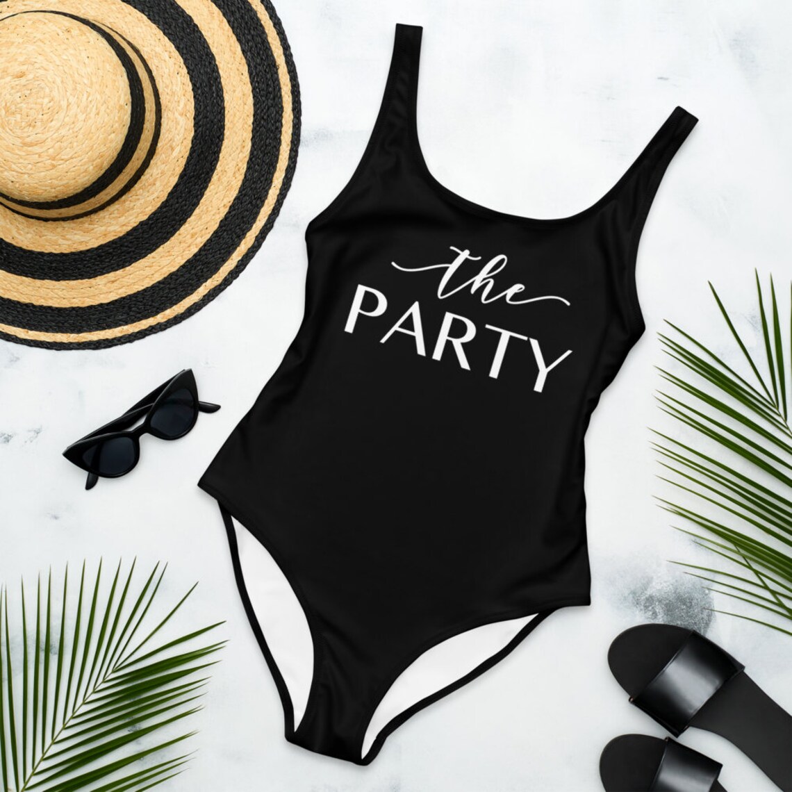 wife of the party one piece swimsuit