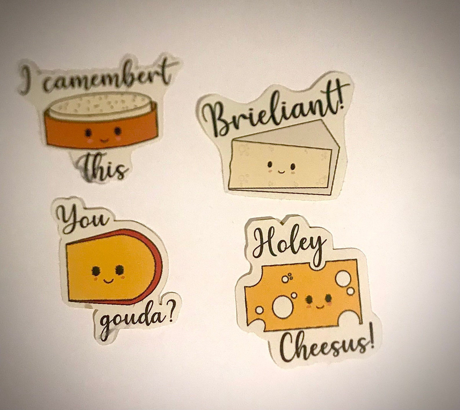 Cheese pun sticker pack Etsy