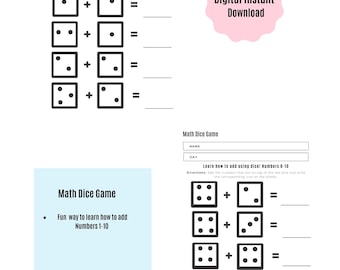 Kindergarten Math Worksheets | Addition Worksheets |Worksheets | Preschool Counting | 1-20 | Numbers | Busy Book | Download