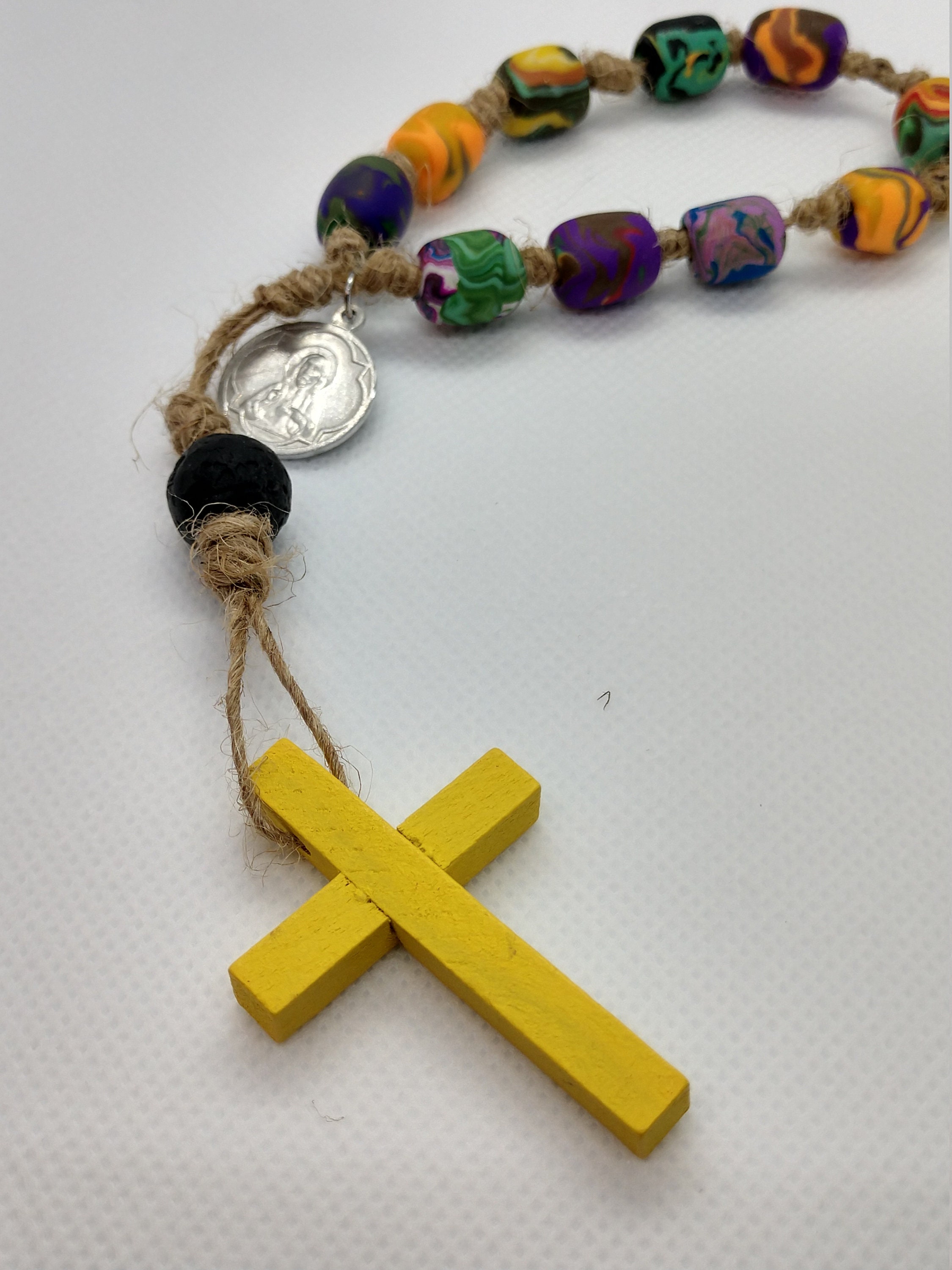 Pocket Rosary with Handmade beads prayer beads Catholic Etsy