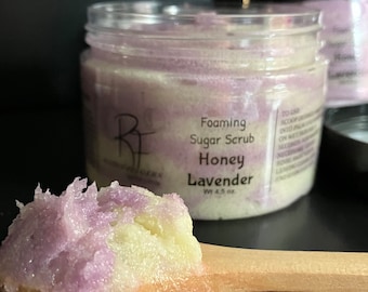 Honey Lavender Handmade Foaming Sugar Scrub