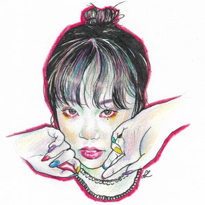 Soojin / G-IDLE - Kpop Print - Obras de arte