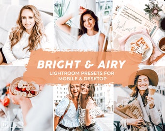 7 Bright and Airy Lightroom Presets for Mobile and Desktop , Bright Presets,Bright and Airy Preset, Bright Presets,Pure White bright clean