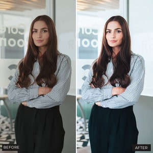 25 Corporate Lightroom Presets and mobile presets ,Corporate Headshot Lightroom Preset,clean presets professional business,business presets image 5