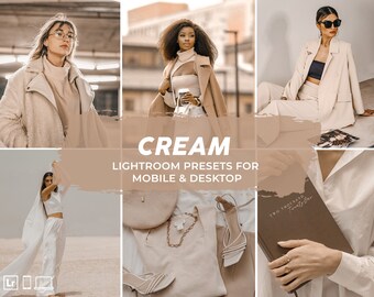 Cream Lightroom Presets and mobile,Creamy Nude Lightroom Presets, Cream Tones Presets,Creamy Warm Tone Beige,Lightroom Preset for Blogger